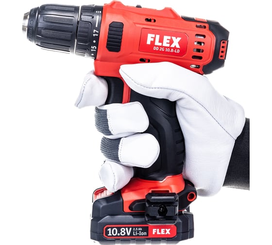 Легкая аккумуляторная дрель-шуруповерт FLEX DD 2G 10.8-LD Promo 450561
