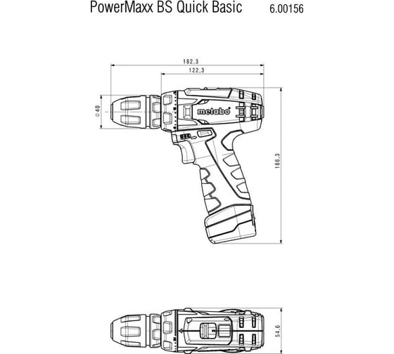 Аккумуляторная дрель-шуруповерт Metabo PowerMaxx BS Quick BASIC 12В 600156950