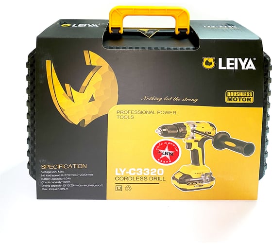 Ударная бесщеточная дрель-шуруповерт LEIYA LY-C3320 1019