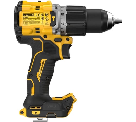 Аккумуляторная ударная дрель-шуруповерт DEWALT 18 В, 2000 об/мин, 34000 уд/мин, с 2 АКБ 5 Ач и ЗУ, в кейсе TSTAK DCD805H2T DCD805H2T-QW