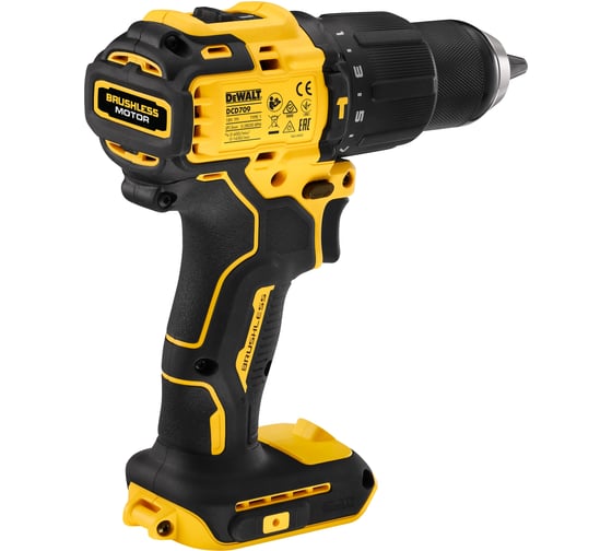 Аккумуляторная ударная дрель-шуруповерт DEWALT 18 В, 1650 об/мин, 28050 уд/мин, без АКБ и ЗУ, DCD709N DCD709N-XJ