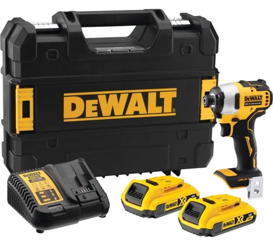 Аккумуляторный шуруповерт DEWALT DCF809D2T, 18 В, 190 Нм, 3200 уд/мин, с 2 АКБ 2 А*ч и ЗУ, в кейсе DCF809D2T-QW 1