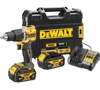 Аккумуляторная ударная дрель-шуруповерт DEWALT DCD100YM2T, 18 В, 1650 об/мин, 28050 уд/мин, с 2 АКБ 4 Ач и ЗУ, в кейсе TSTAK DCD100YM2T-QW