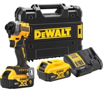 Аккумуляторный шуруповерт DEWALT DCF850P2T, 18 В, 206.2 Нм, 3800 уд/мин, с 2 АКБ 5 Ач и ЗУ, в кейсе TSTAK DCF850P2T-QW
