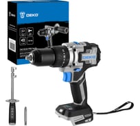 Дрель-шуруповерт аккумуляторная ударная бесщеточная DEKO DKCID20 PRO, 20В, без АКБ и з/у 063-4457