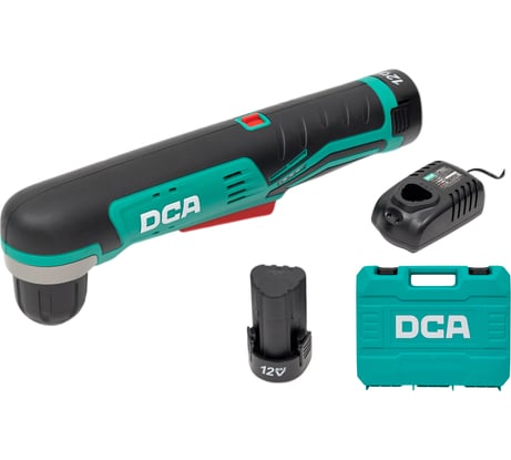 Аккумуляторная угловая дрель DCA 2 АКБ 2,0 А*ч, в кейсе ADJZ14-10 (TYPE EK)