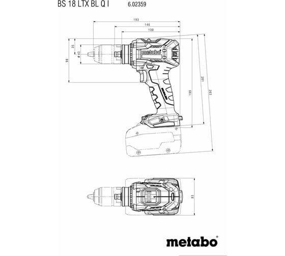 Аккумуляторный винтоверт Metabo BS 18 LTX BL Q I 602359770
