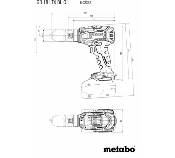 Аккумуляторный резьборез Metabo GB 18 LTX BL Q I 602362840