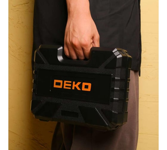 Аккумуляторная дрель-шуруповерт DEKO Banger 12V Li-Ion + набор инструмента 93 предмета, 2х1,5 Ач, з/у, 063-4168