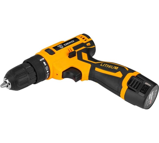 Аккумуляторная дрель-шуруповерт DEKO Banger 12V Li-Ion, 26Нм, 2х1.8 Ач, з/у 063-4169