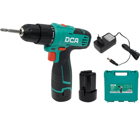 Аккумуляторная дрель-шуруповерт DCA 16 В, 2 АКБ 2 А*ч, в кейсе ADJZ1602i (TYPE E)