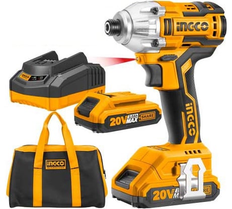Аккумуляторный бесщеточный импульсный шуруповерт INGCO INDUSTRIAL CIRLI2002