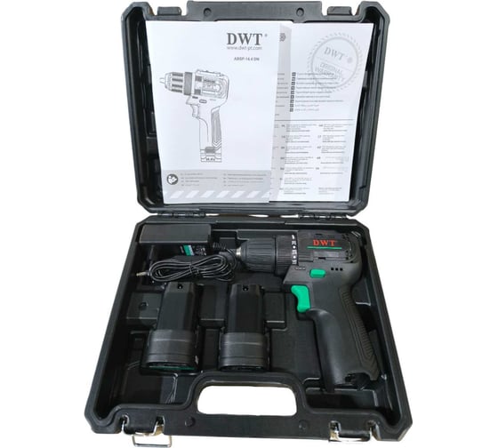 Бесщеточный аккумуляторный шуруповерт пистолетного типа DWT ABSP-14.4 DN-2 BMC 5.36