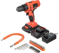 Набор электроинструмента ЕРМАК 29 предметов, шуруповерт 20В (2Ач, 2шт, 35Нм) 691-047