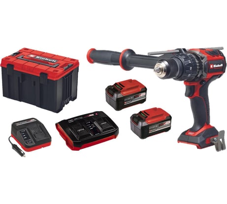 Дрель аккумуляторная ударная Einhell PXC TP-CD 18/120 Li-i BL, 18В, 120Нм, 2 акк. 5.2Ач+ЗУ230+ЗУ12+M-Case 4514310SETL