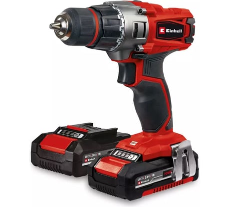 Дрель аккумуляторная Einhell PXC TE-CD 18/2 Li, 18В, 44Нм, патрон 10мм, 2x2.0Ач, ЗУ 4514231
