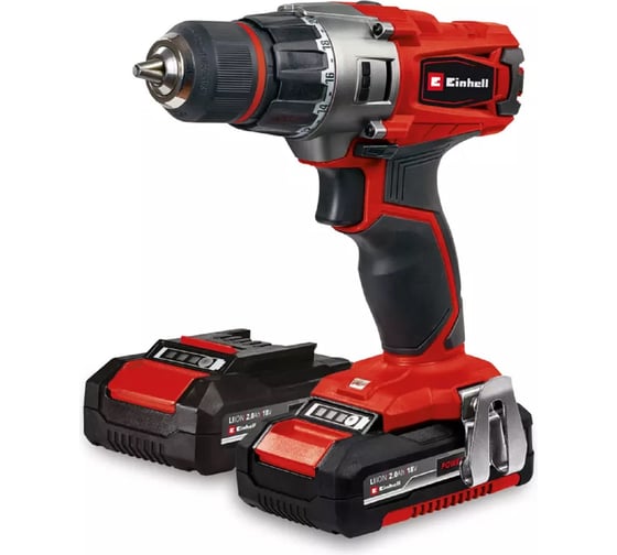 Дрель аккумуляторная Einhell PXC TE-CD 18/2 Li, 18В, 44Нм, патрон 10мм, 2x2.0Ач, ЗУ, кейс 4514231