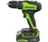 Бесщеточная дрель-шуруповерт GreenWorks GD24DD35, 24В, 29/35 Нм, 1x2Ач,ЗУ, 3704007VUA 3