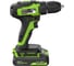 Бесщеточная дрель-шуруповерт GreenWorks GD24DD35, 24В, 29/35 Нм, 1x2Ач,ЗУ, 3704007VUA 5