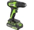 Бесщеточная дрель-шуруповерт GreenWorks GD24DD35, 24В, 29/35 Нм, 1x2Ач,ЗУ, 3704007VUA 6