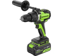 Дрель-шуруповерт ударная GreenWorks GD24DD140, 24V, б/щет, 0-550/0-2100об/мин, 70/140Нм, Anti-kickback, 1x4Ач, ЗУ, коробка 3707607VUB