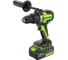 Дрель-шуруповерт ударная GreenWorks GD24DD140, 24V, б/щет, 0-550/0-2100об/мин, 70/140Нм, Anti-kickback, 1x4Ач, ЗУ, коробка 3707607VUB 1