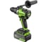 Дрель-шуруповерт ударная GreenWorks GD24DD140, 24V, б/щет, 0-550/0-2100об/мин, 70/140Нм, Anti-kickback, 1x4Ач, ЗУ, коробка 3707607VUB 4