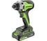Винтоверт ударный GreenWorks GD24ID3, 24V, б/щет, 0-2800об/мин, 4000уд/мин, HEX 1/4", 300Нм, 3 режима, 1x2Ач, ЗУ, коробка 3802807VUA 3