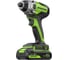 Винтоверт ударный GreenWorks GD24ID3, 24V, б/щет, 0-2800об/мин, 4000уд/мин, HEX 1/4", 300Нм, 3 режима, 1x2Ач, ЗУ, коробка 3802807VUA 4