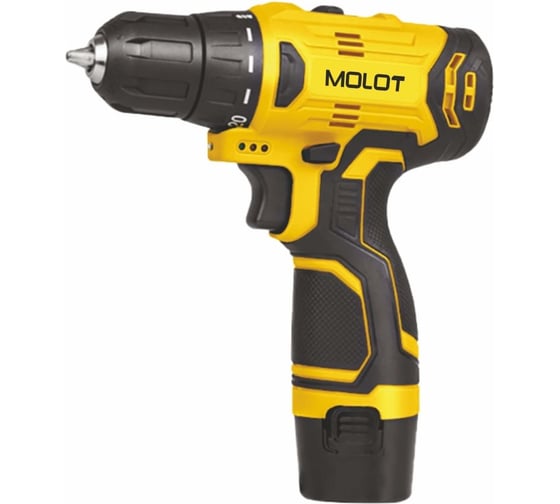 Аккумуляторная дрель-шуруповерт MOLOT MBD 1213 Dli в чемодане 1335567