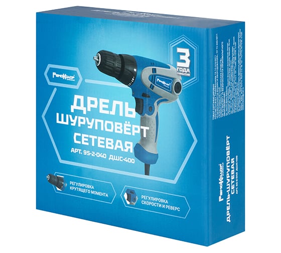Сетевая дрель-шуруповерт РемоКолор ДШС-400 95-2-040