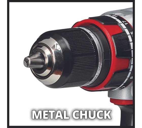 Дрель аккумуляторная Einhell PXC TP-CD 18/80 Li BL,18В,80Нм,500/1800/мин, патрон 13мм,без АКК и ЗУ 4514300