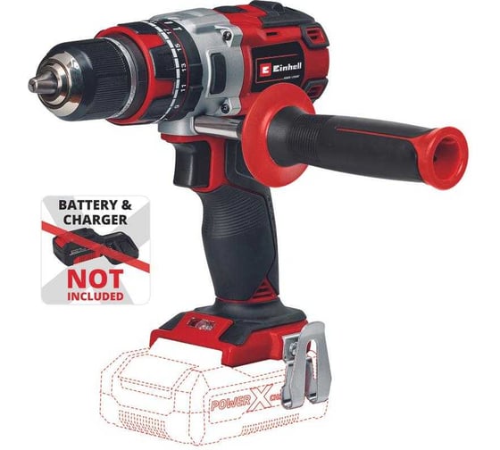 Дрель аккумуляторная ударная Einhell PXC TP-CD 18/80 Li-i BL, 18В, 80Нм, патрон 13мм, без АКК и ЗУ 4514305