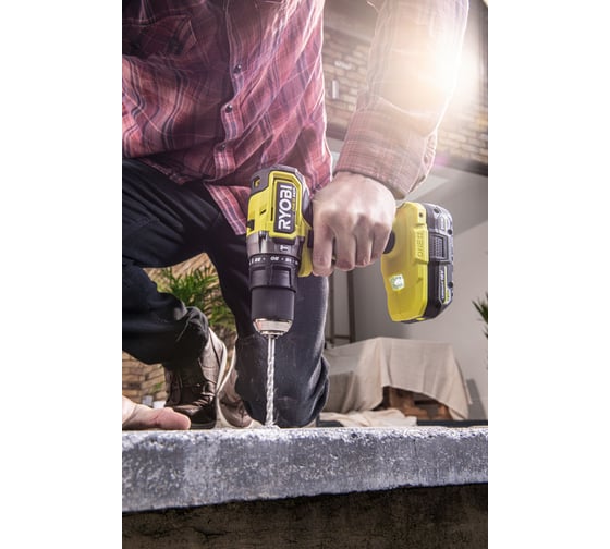 Ударная бесщеточная дрель-шуруповерт  Ryobi ONE+ RPD18C-242S 5133004983