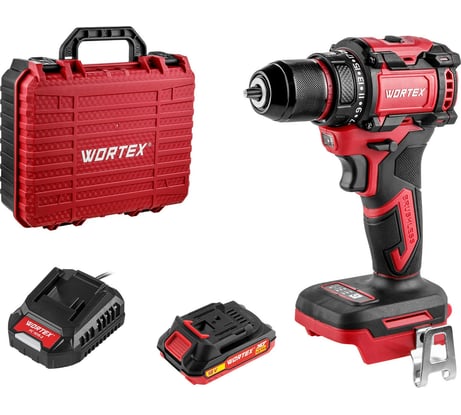 Аккумуляторная дрель-шуруповерт WORTEX BD 2025 DLi в чемодане, ALL1 XLT бесщеточная, 18 В, 50 Н*м, 1x1,5 А*ч, БЗП 10 м 1329835