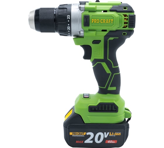 Шуруповерт аккумуляторный PROCRAFT 20В 60Нм PA21Li