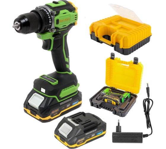 Шуруповерт аккумуляторный PROCRAFT 20В 30Нм (1 АКБ 1.5 Ач+ЗУ+Кейс) PA18Pro