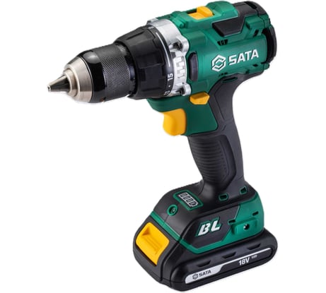 Аккумуляторная бесщёточная дрель -шуруповёрт 18V Sata SC51011