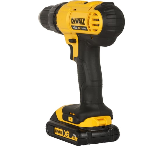 Аккумуляторная дрель-шуруповерт Dewalt 18 В, 1500 об/мин, с 2 АКБ 1.5 Ач и ЗУ, в кейсе, DCD771S2 DCD771S2-QW