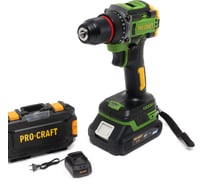 Дрель-шуруповерт аккумуляторная PROCRAFT 20В 45Нм (АКБ 1.5Ач+ЗУ+Кейс) PA18LiPro