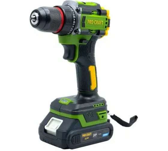Шуруповерт аккумуляторный PROCRAFT 20В 45Нм (АКБ 1.5Ач+ЗУ+Кейс) PA18LiPro