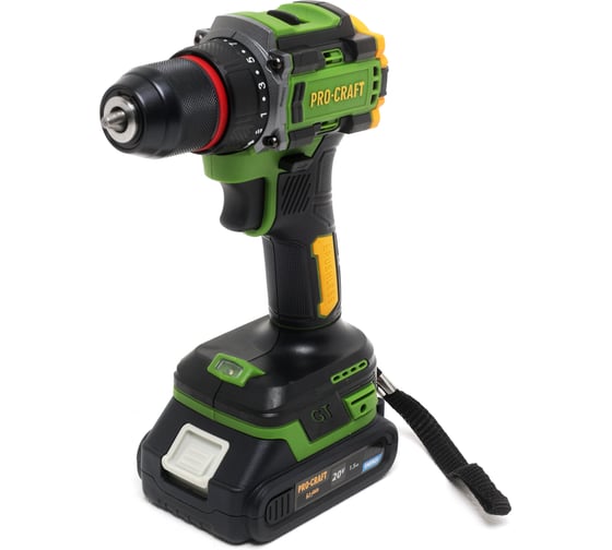 Шуруповерт аккумуляторный PROCRAFT 20В 45Нм (АКБ 1.5Ач+ЗУ+Кейс) PA18LiPro