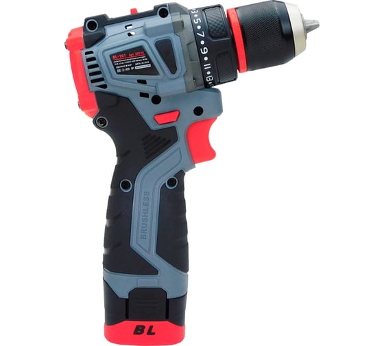 Аккумуляторный бесщеточный шуруповерт Profipower BL-161 16В, 40Нм, Li-ion 2 шт, 2.0Ач,2 скорости, 0.8-10 мм, З/У, в кейсе E0210