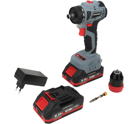 Аккумуляторный бесщеточный шуруповерт Profipower MKBL-18BM Li-ion-2шт, 18В, 2.0Ач, съемный патрон, З/У, 0.8-10 мм, кейс T0057