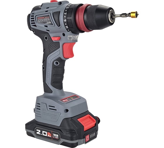 Аккумуляторный бесщеточный шуруповерт Profipower MKBL-18BM Li-ion-2шт, 18В, 2.0Ач, съемный патрон, З/У, 0.8-10 мм, кейс T0057