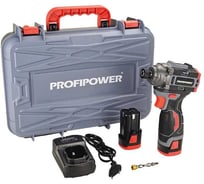 Аккумуляторный бесщеточный винтоверт Profipower BL-162(16В,160Нм, Li-ion 2шт, 2.0Ач, 3 скорости,З/У,в кейсе) E0211