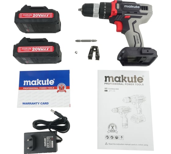 Дрель-шуруповерт аккумуляторная Makute 20В, 30Нм CD227-L-2B