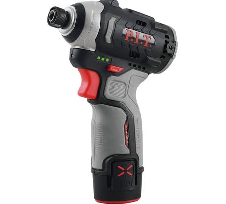 Винтоверт аккумуляторный бесщёточный P.I.T. IMPACT 12В, 120Нм, 3 скорости, HEX 1/4", 1 акб 2Ач, ЗУ PSD12K-120A/1