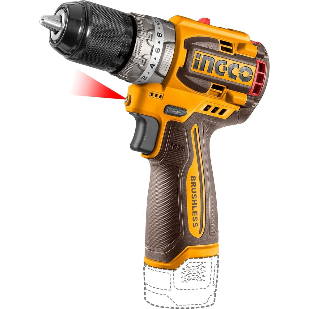 АккумуляторныйударныйшуруповертINGCO16В60Нм,б/щINDUSTRIALCIDLI16682