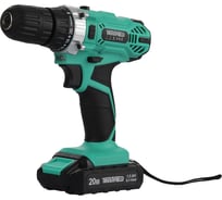 Дрель аккумуляторная TRUSTFIELD (20В, 28Нм, БЗП 10мм, 2 ск., 0-350/0-1350об/мин, 1 акб 1,5Ач,ЗУ) ETCD-18.1.1